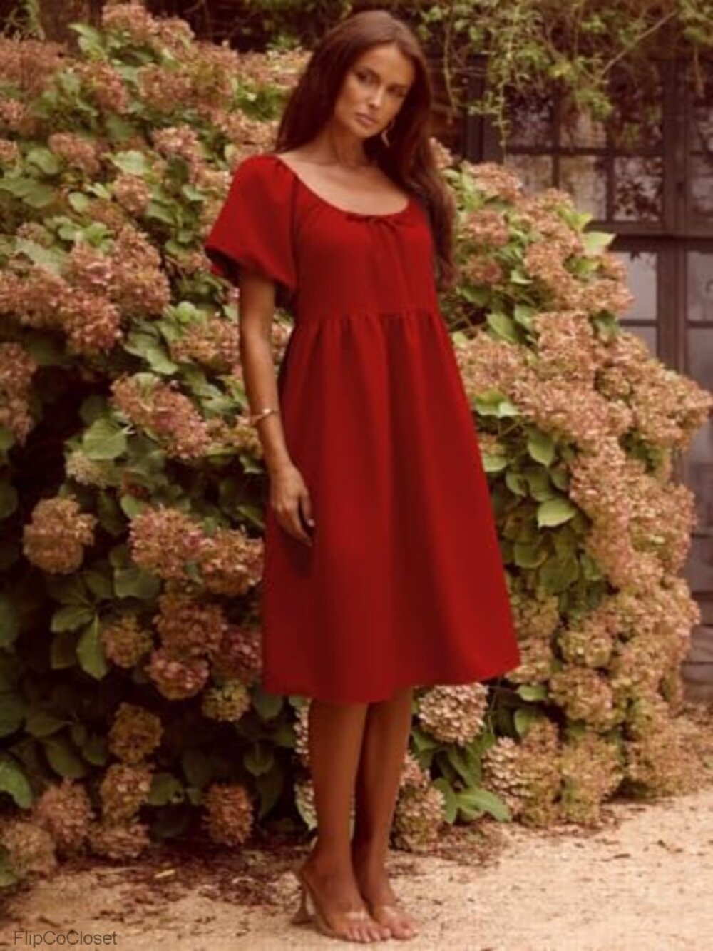 Puff Sleeve Square Neck Babydoll Mini Dress Casual Short Summer Dress - Picture 4 of 4